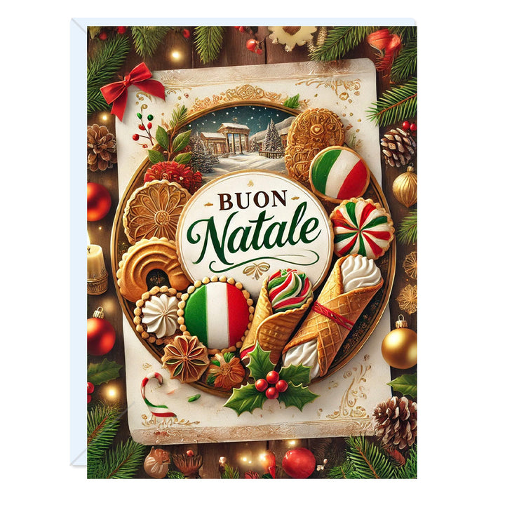 Buon Natale Cookies Folded Greeting Card