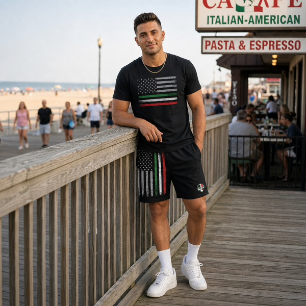 Italian-American Flag Matching Set