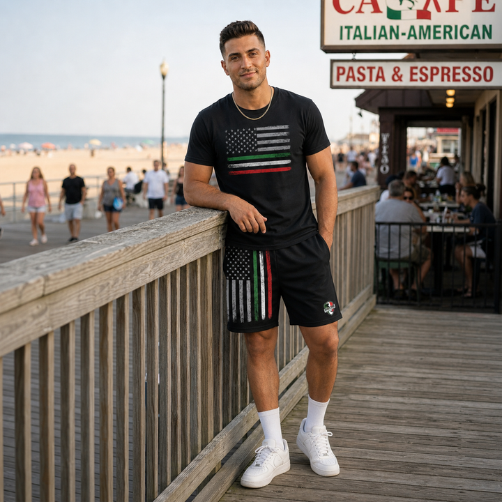 Italian-American Flag Matching Set
