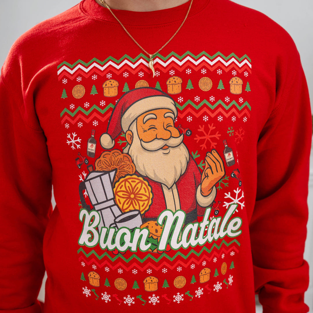 Italian Santa Christmas Crewneck
