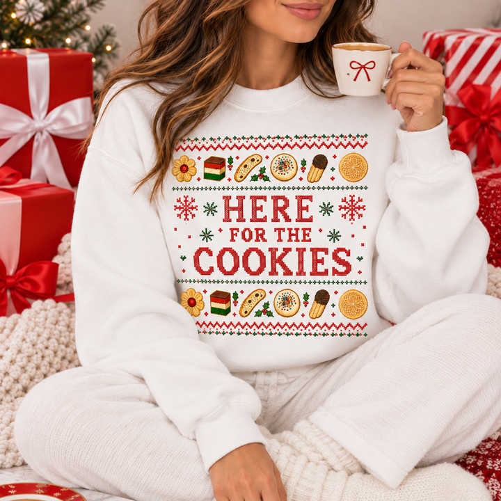Here for the Cookies Christmas Crewneck