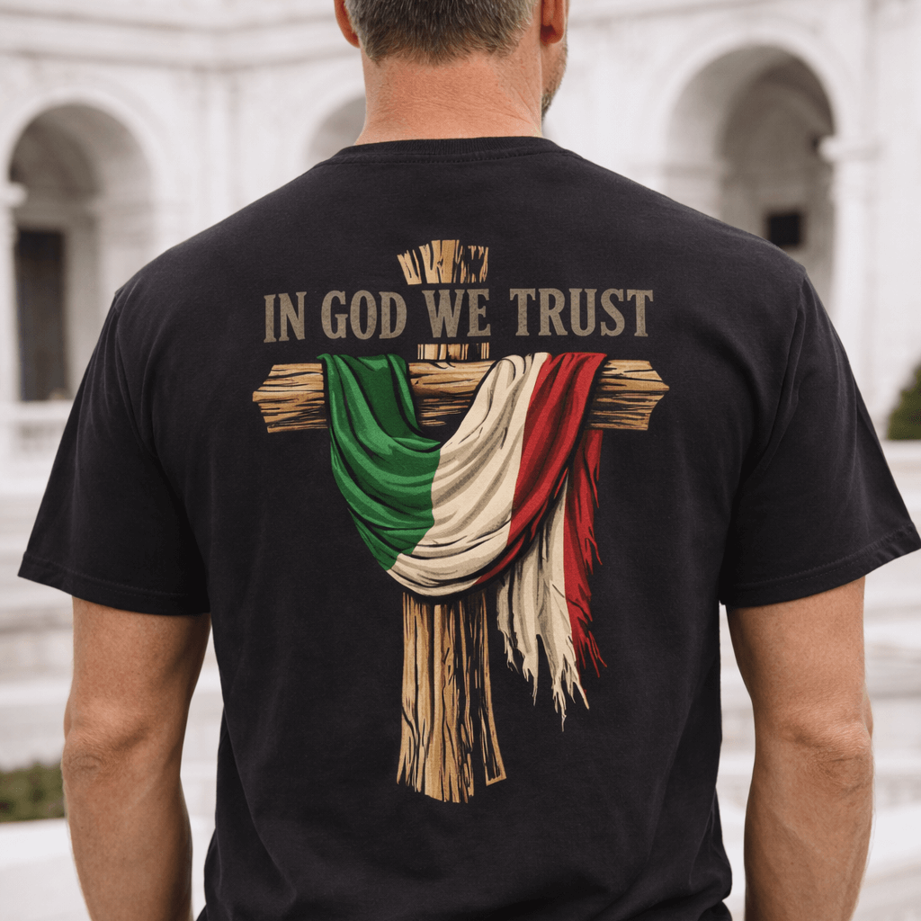 In God We Trust Italian Cross Tee