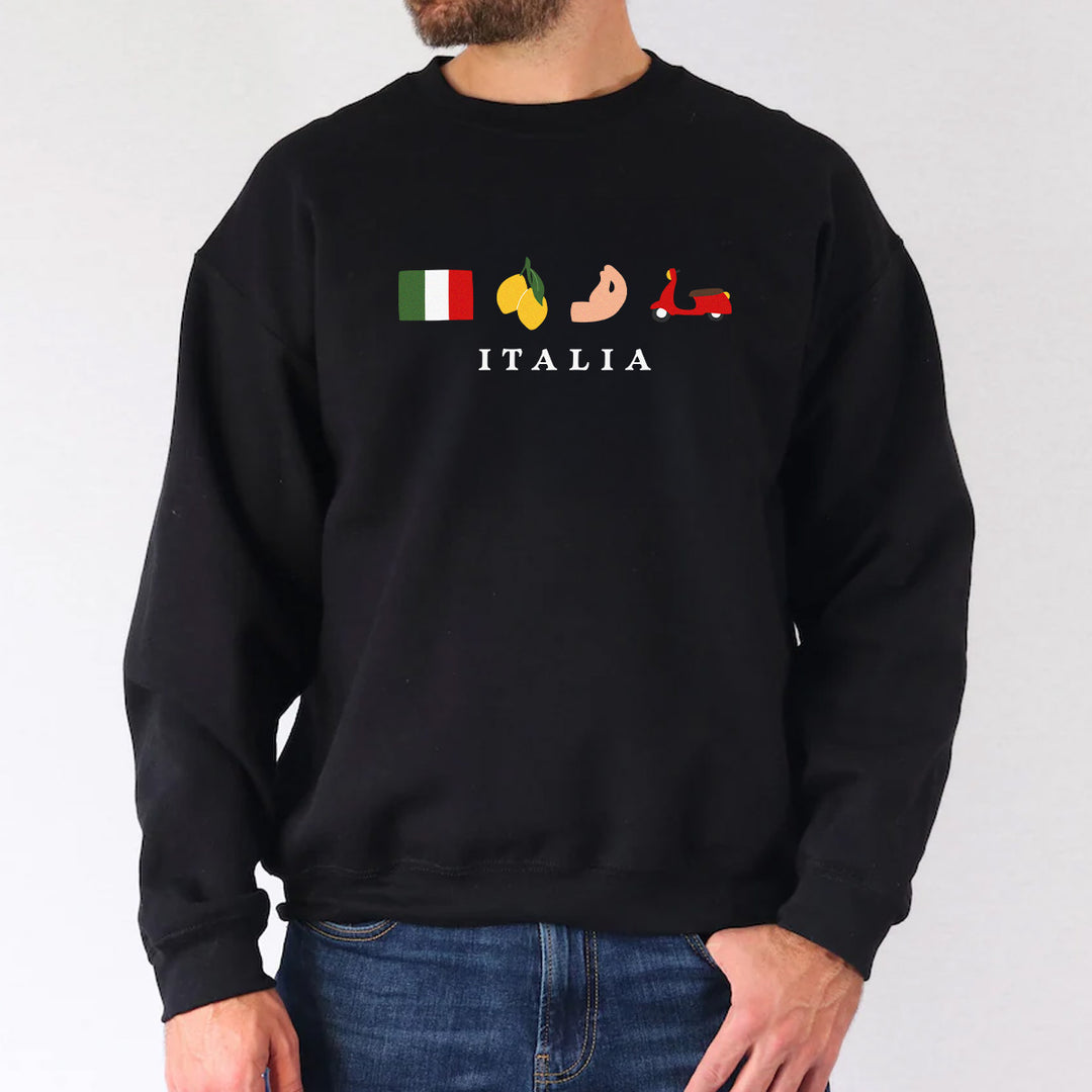 Italia Embroidered Crewneck