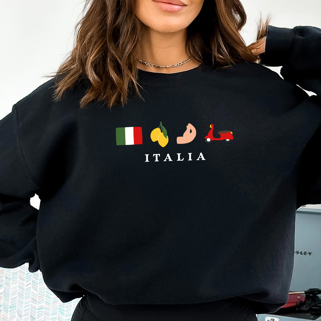 Italia Embroidered Crewneck