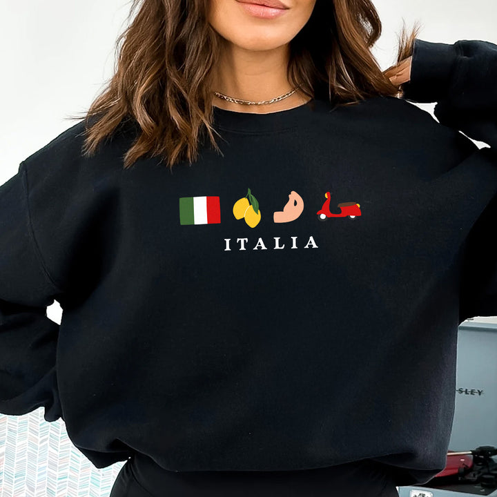Italia Embroidered Crewneck
