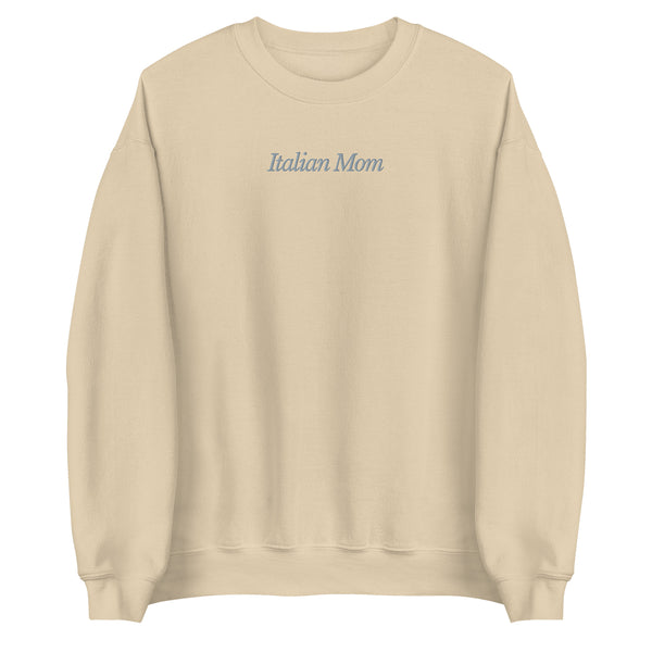 Italian Mom Embroidered Crewneck