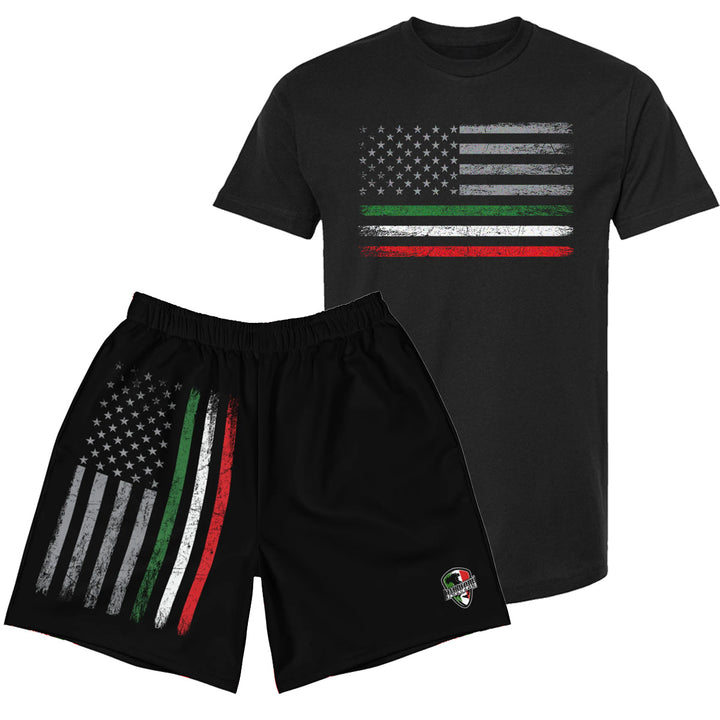 Italian-American Flag Matching Set
