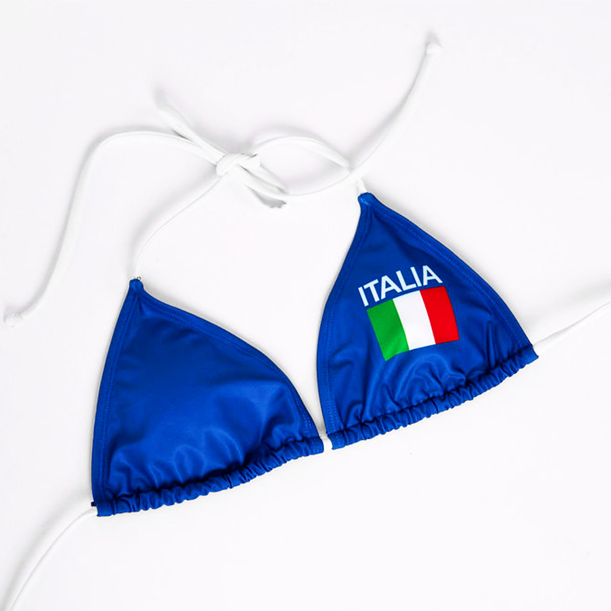 Italia Bikini Top (Blue)