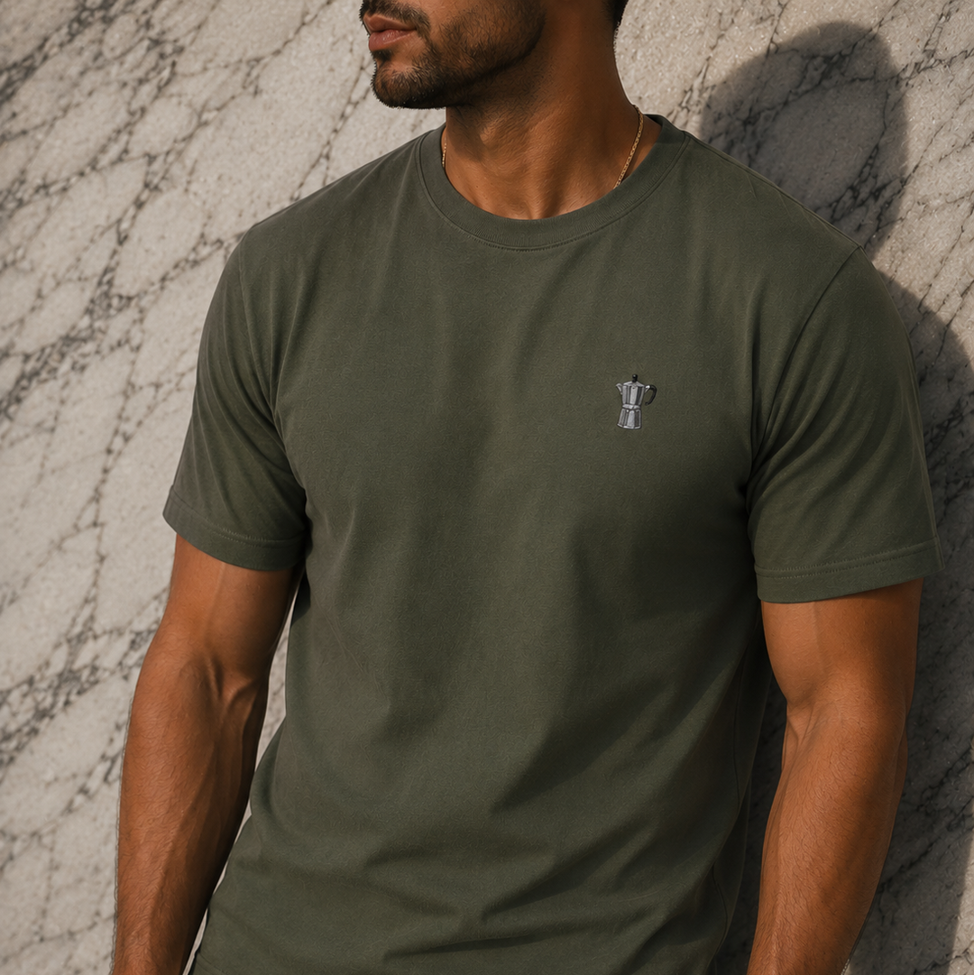 Moka Pot Embroidered Tee
