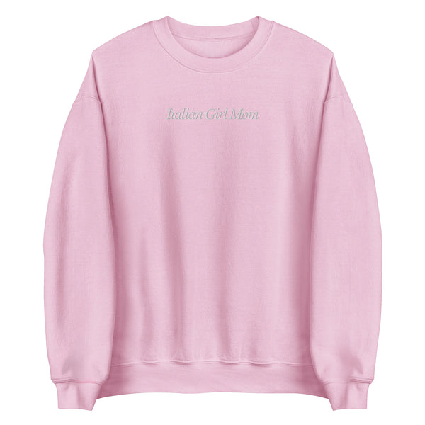 Italian Girl Mom Embroidered Crewneck