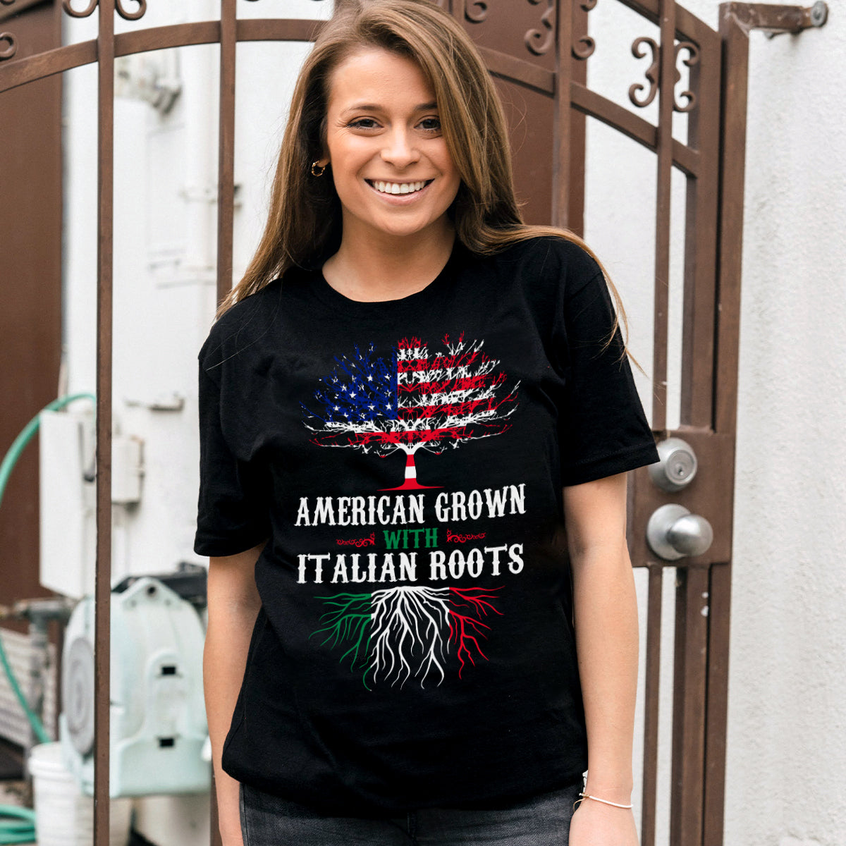 Maglietta con radici italiane coltivate in America