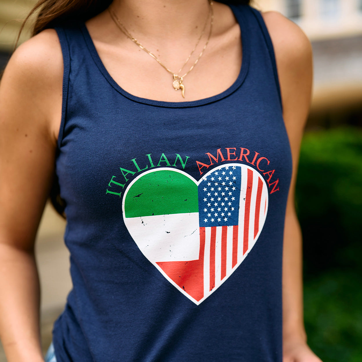 Italian American Heart Womens Tank