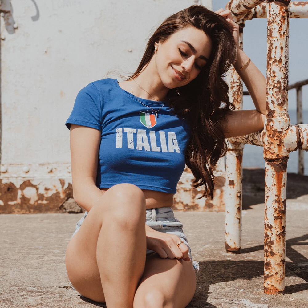 T-shirt corta dell'Italia Soccer