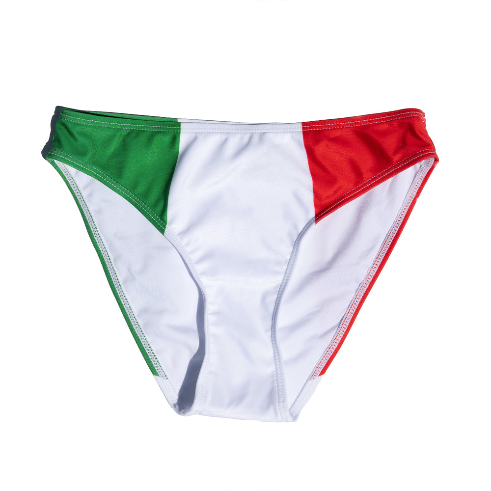 Slip bikini con bandiera dell'Italia 