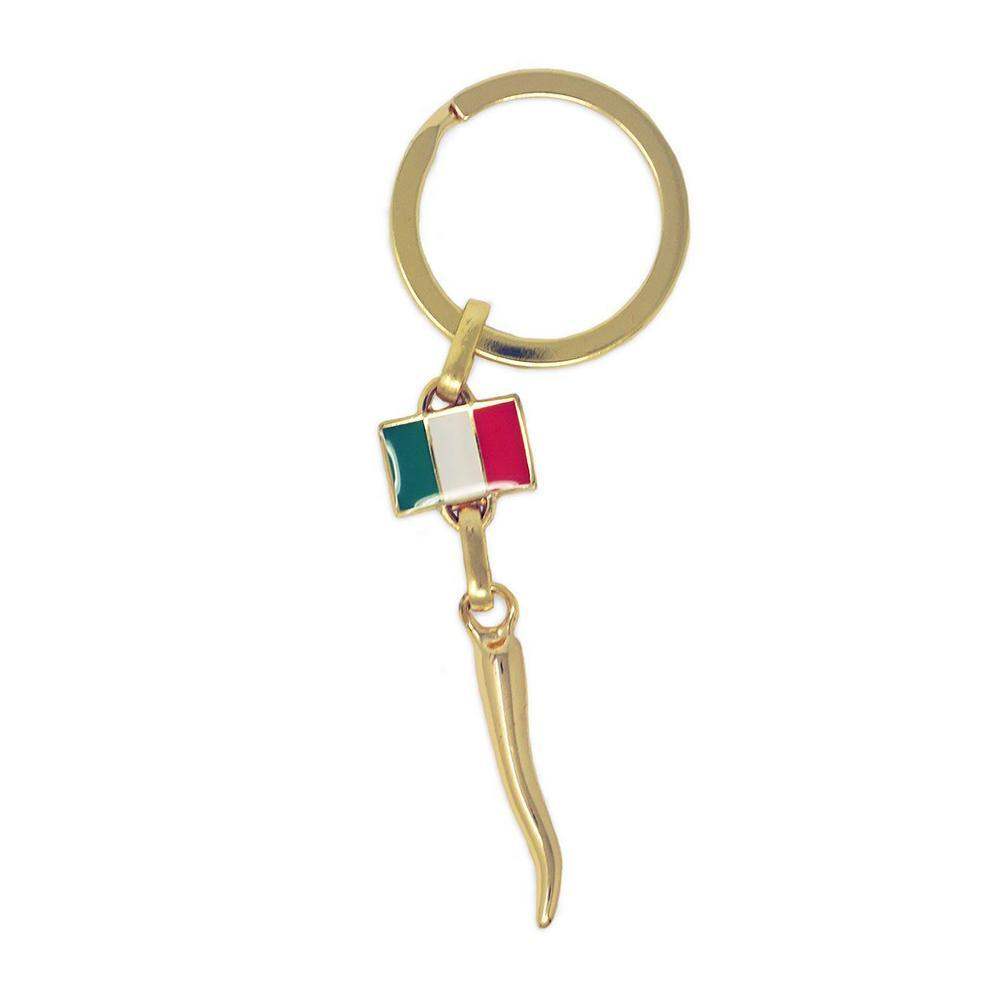 Flag and Horn Keychain – Hardcore Italians