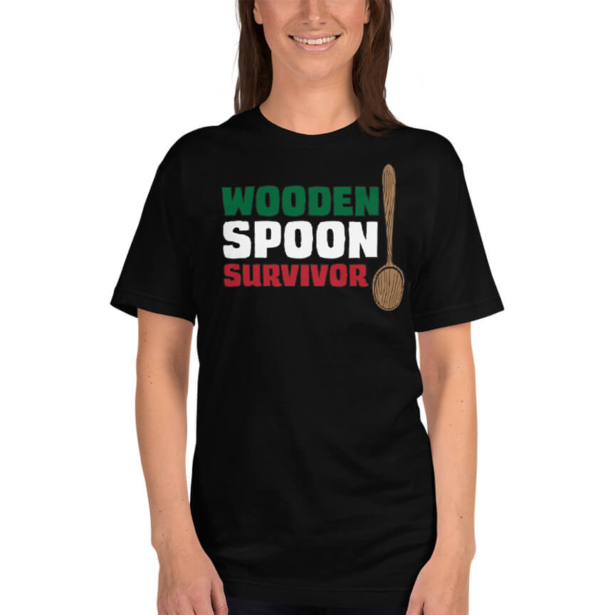 Maglietta Survivor con cucchiaio di legno